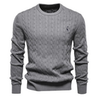 Soft Cotton Cable Knit Crew Jumper