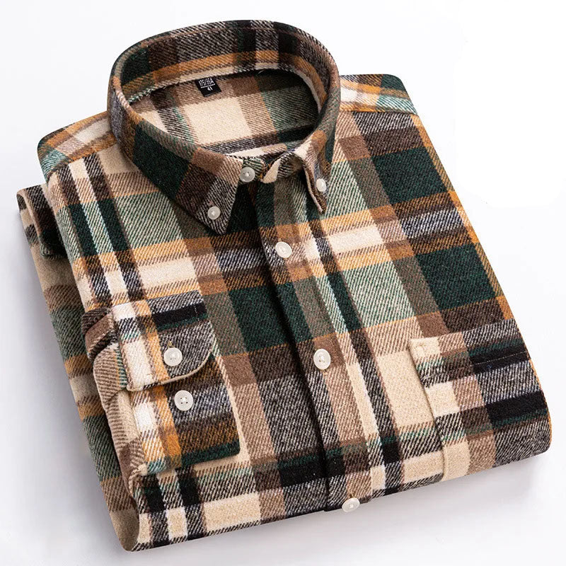 Men's Brushed Cotton Flannel Shirt