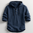 Linen Hooded Overshirt