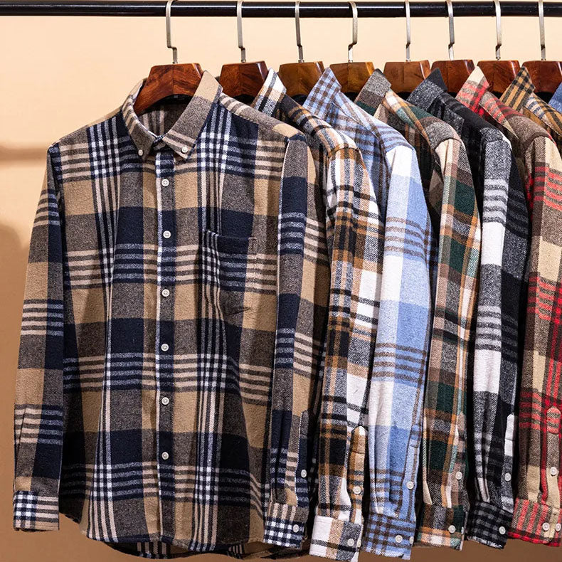 Men's Brushed Cotton Flannel Shirt