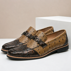 Dual-Tone Leather Slip-On Loafer