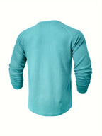 Textured Henley Short-Sleeve Tee
