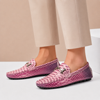 Embossed Leather Comfort Loafer