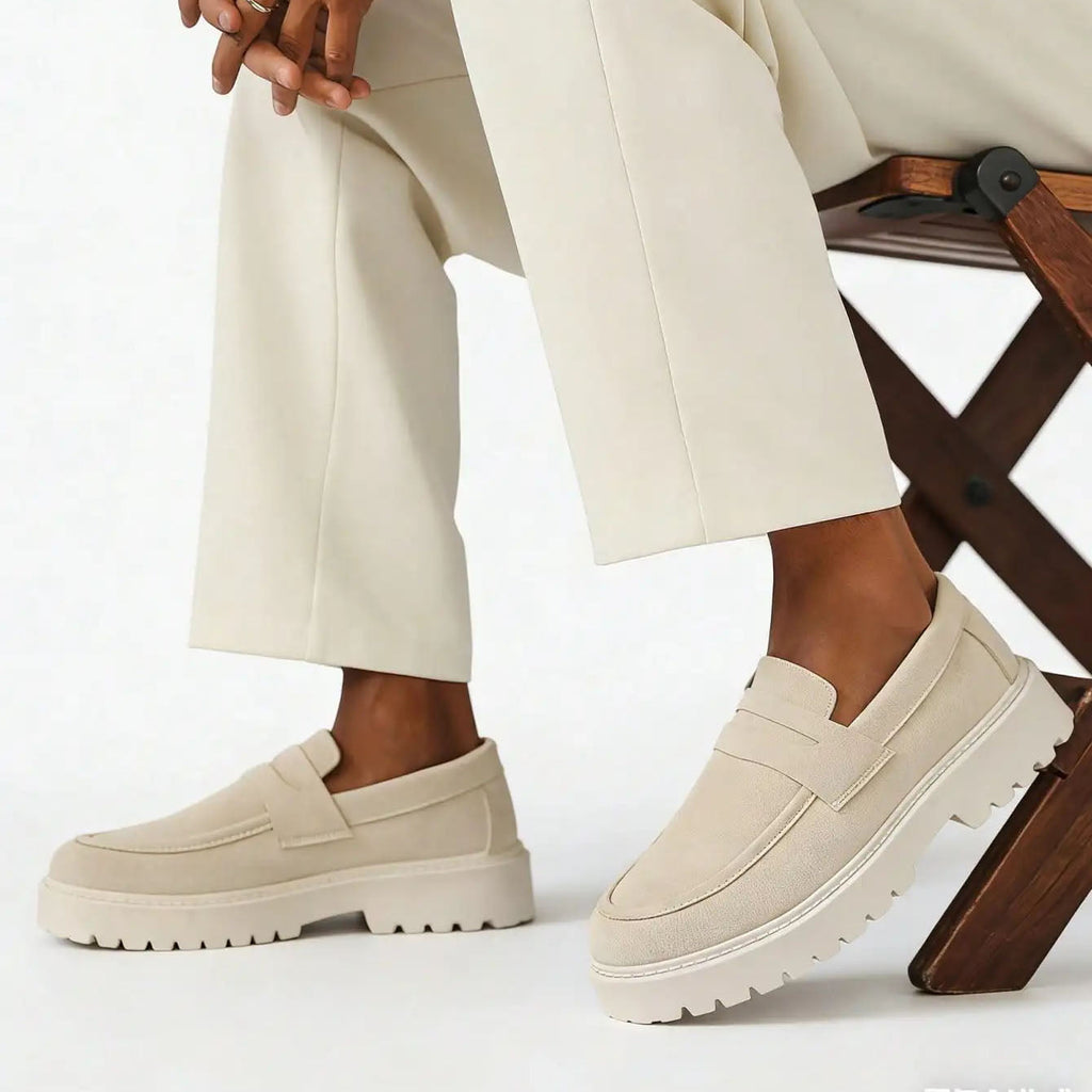 Men's Platform Sole Slip-On Loafers
