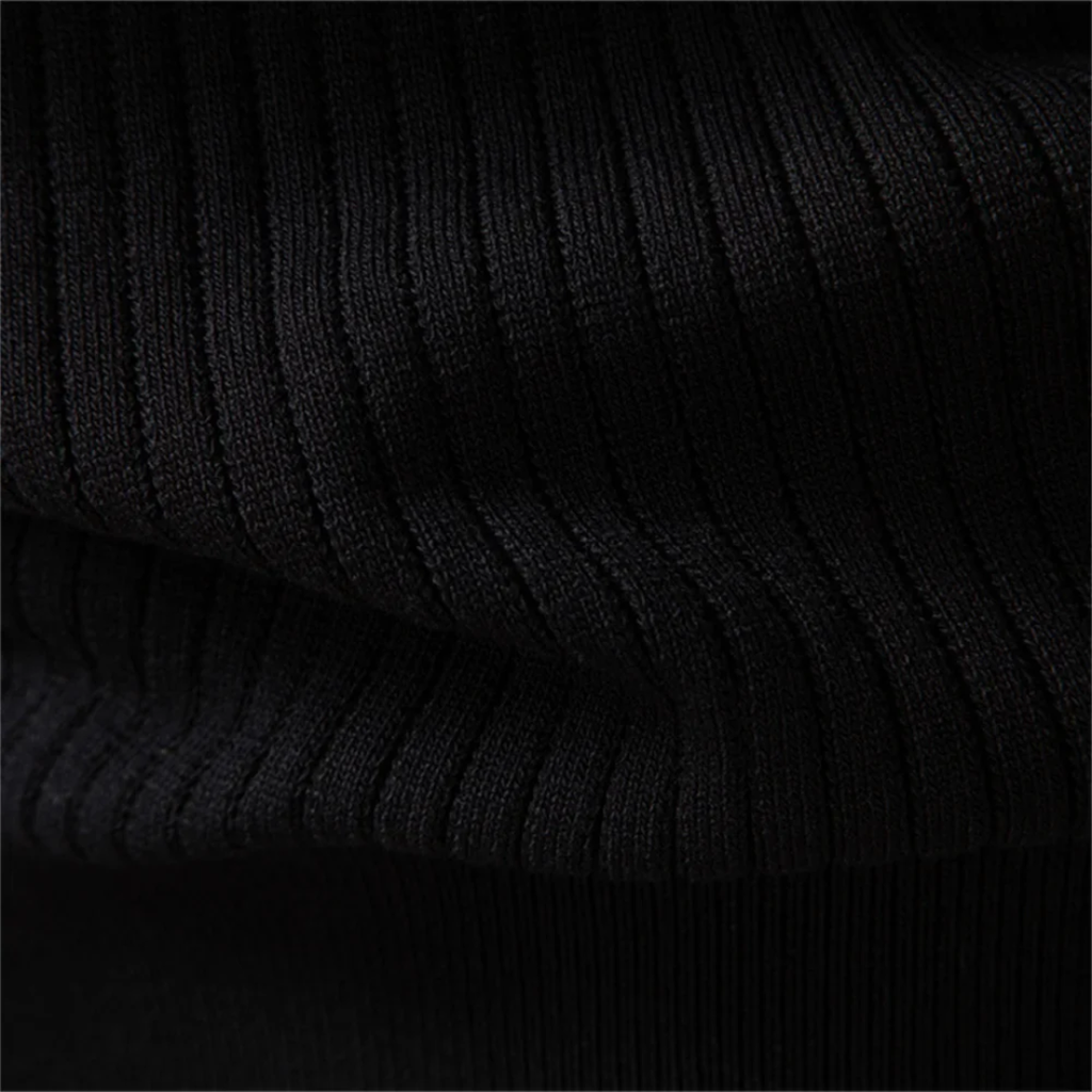 Men's Ribbed Knit Henley Shirt