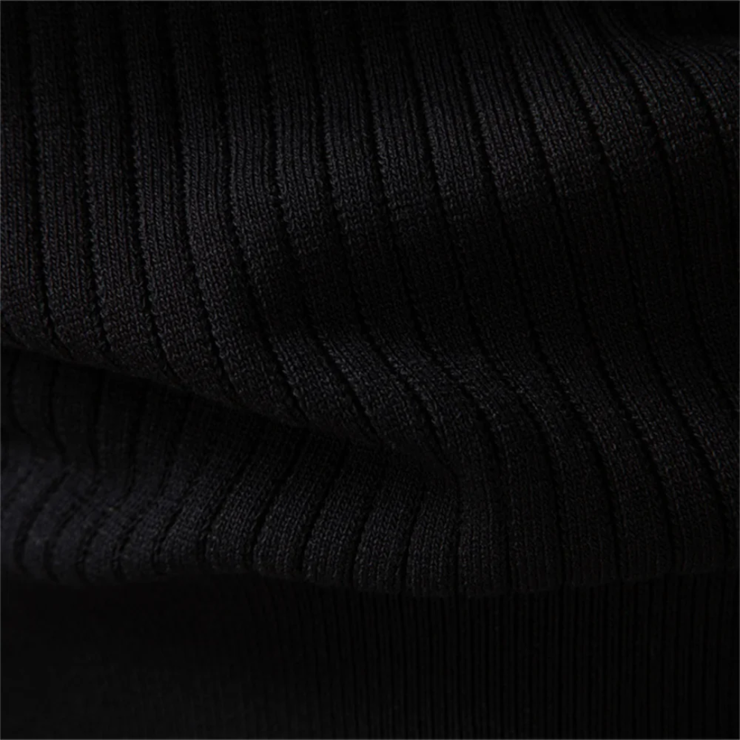 Men's Ribbed Knit Henley Shirt