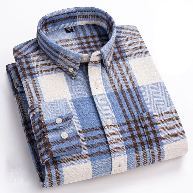 Men's Brushed Cotton Flannel Shirt