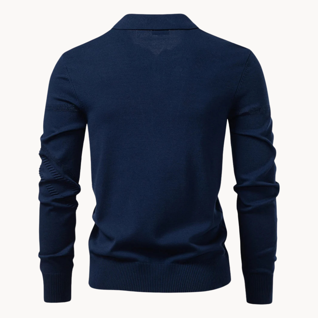 Fine Knit Short Sleeve Polo Shirt