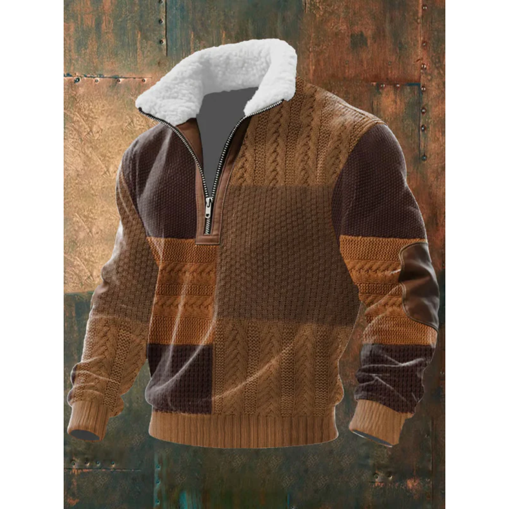 Fleece Stand-Collar Sweater