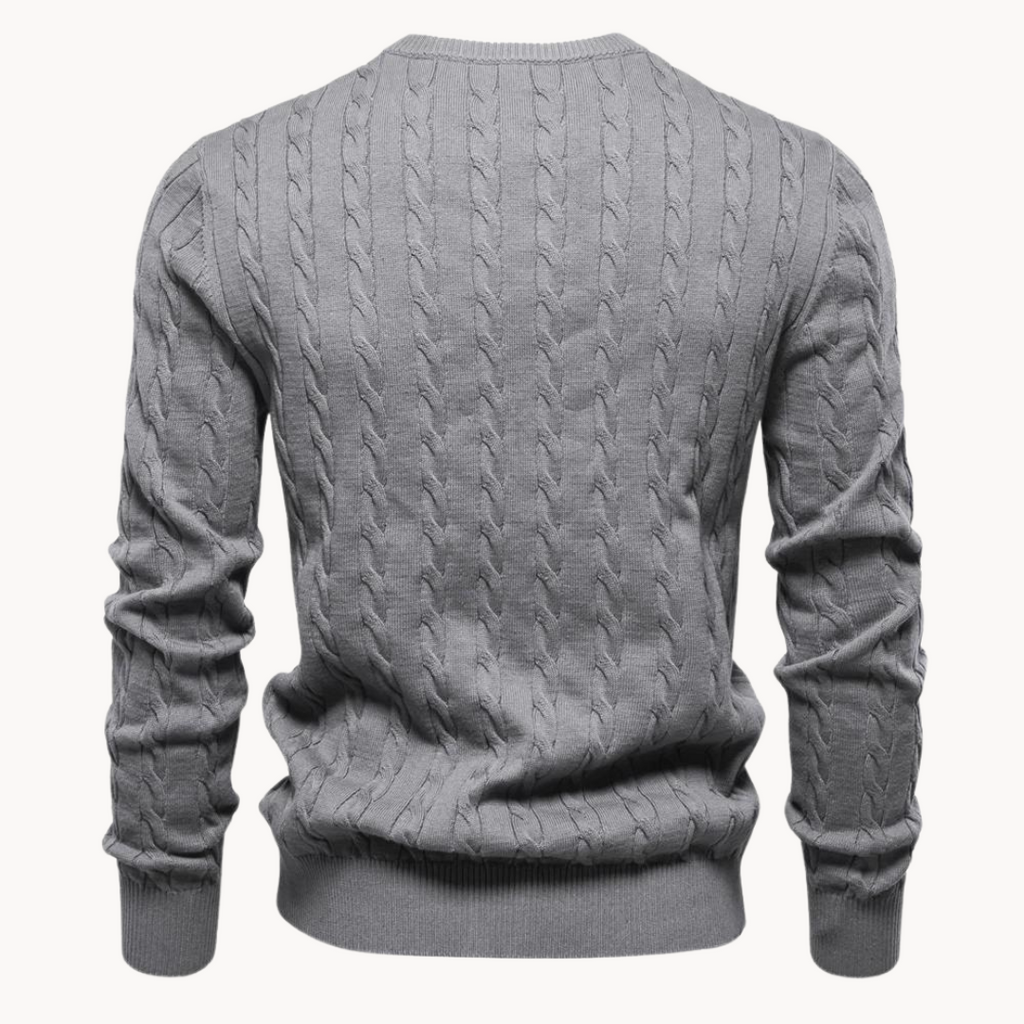 Soft Cotton Cable Knit Crew Jumper