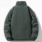 High-Collar Corduroy Puffer Jacket