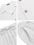 Collared Linen Two-Piece Set