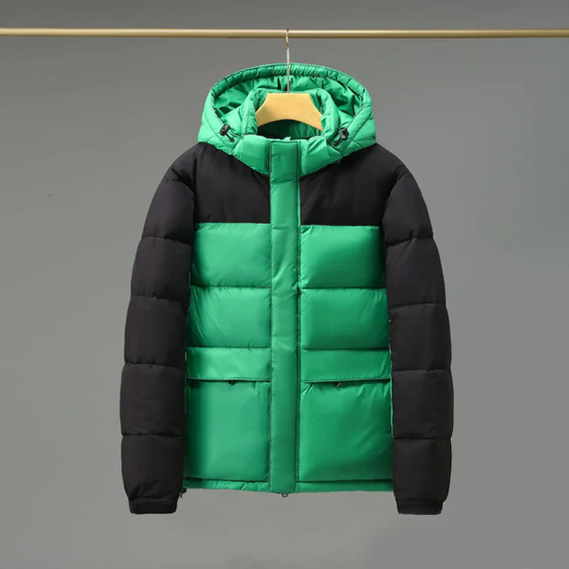 Two-Tone Insulated Puffer Jacket