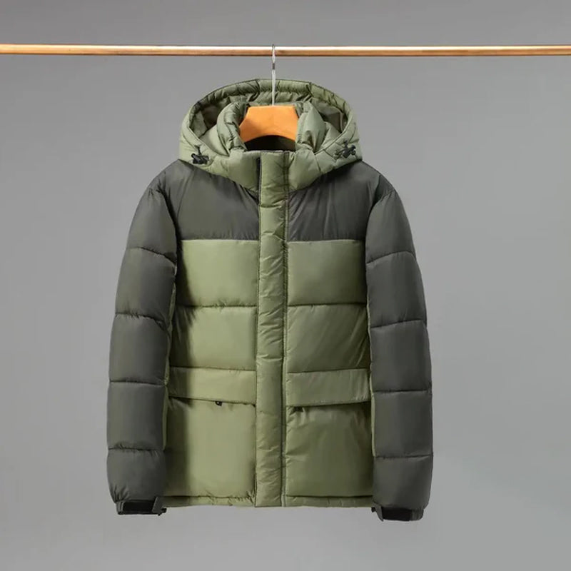 Two-Tone Insulated Puffer Jacket
