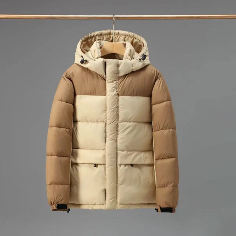 Two-Tone Insulated Puffer Jacket