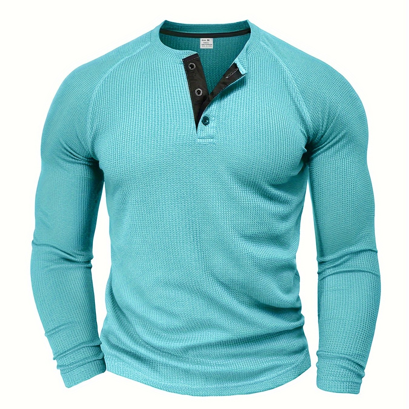 Textured Henley Short-Sleeve Tee