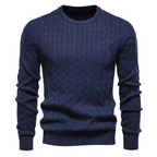Soft Cotton Cable Knit Crew Jumper