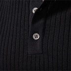 Ribbed Long-Sleeve Henley Shirt