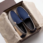 Patchwork Canvas Slip-On Loafers