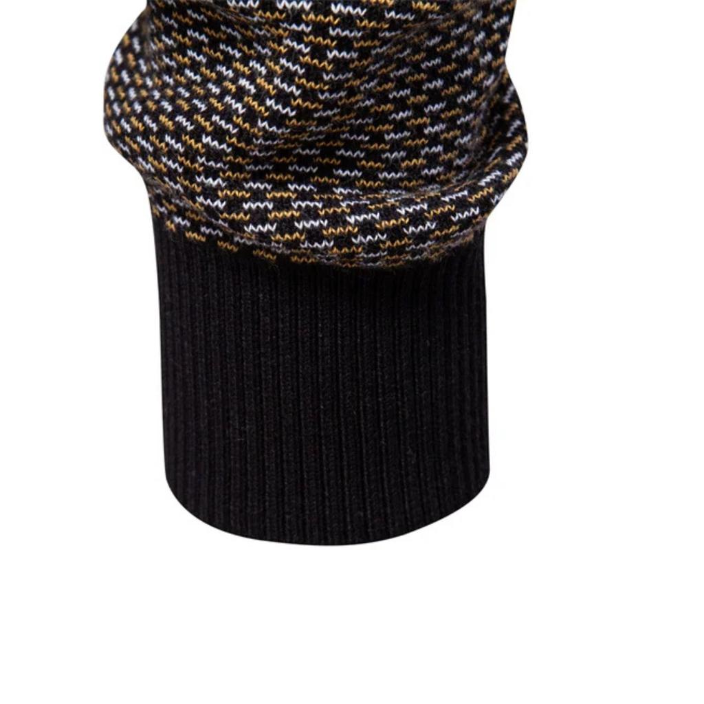 Textured Cotton Blend Zip-Neck Jumper