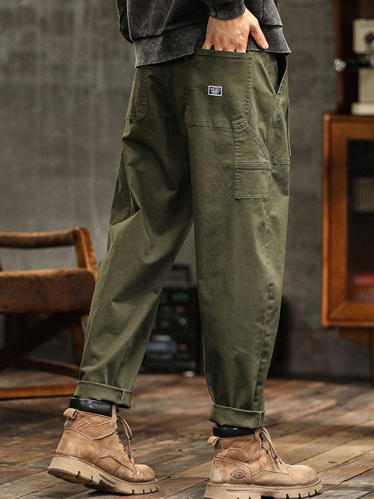 Cotton Utility Cargo Trousers