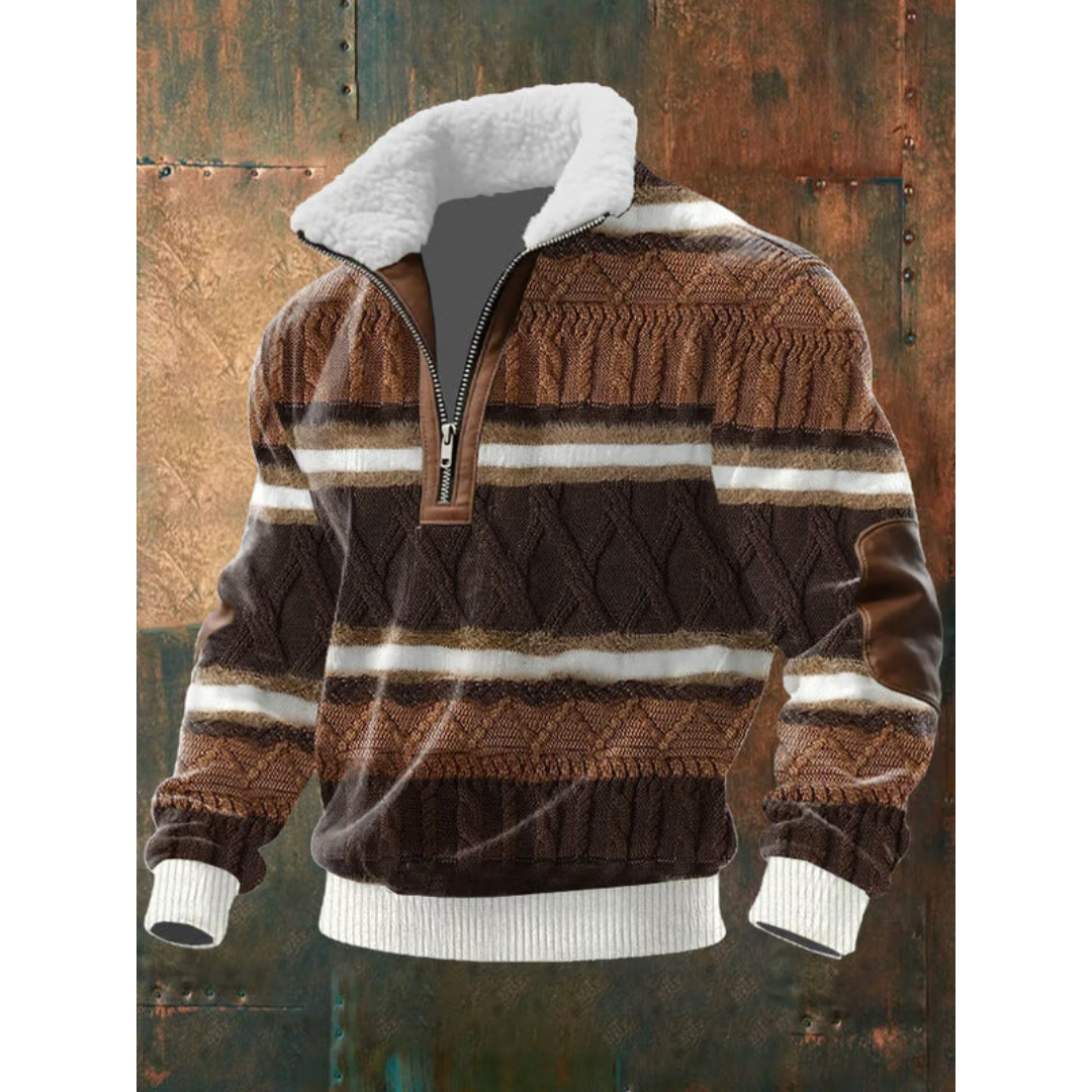 Fleece Stand-Collar Sweater
