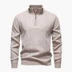 Cable Front Quarter-Zip Jumper