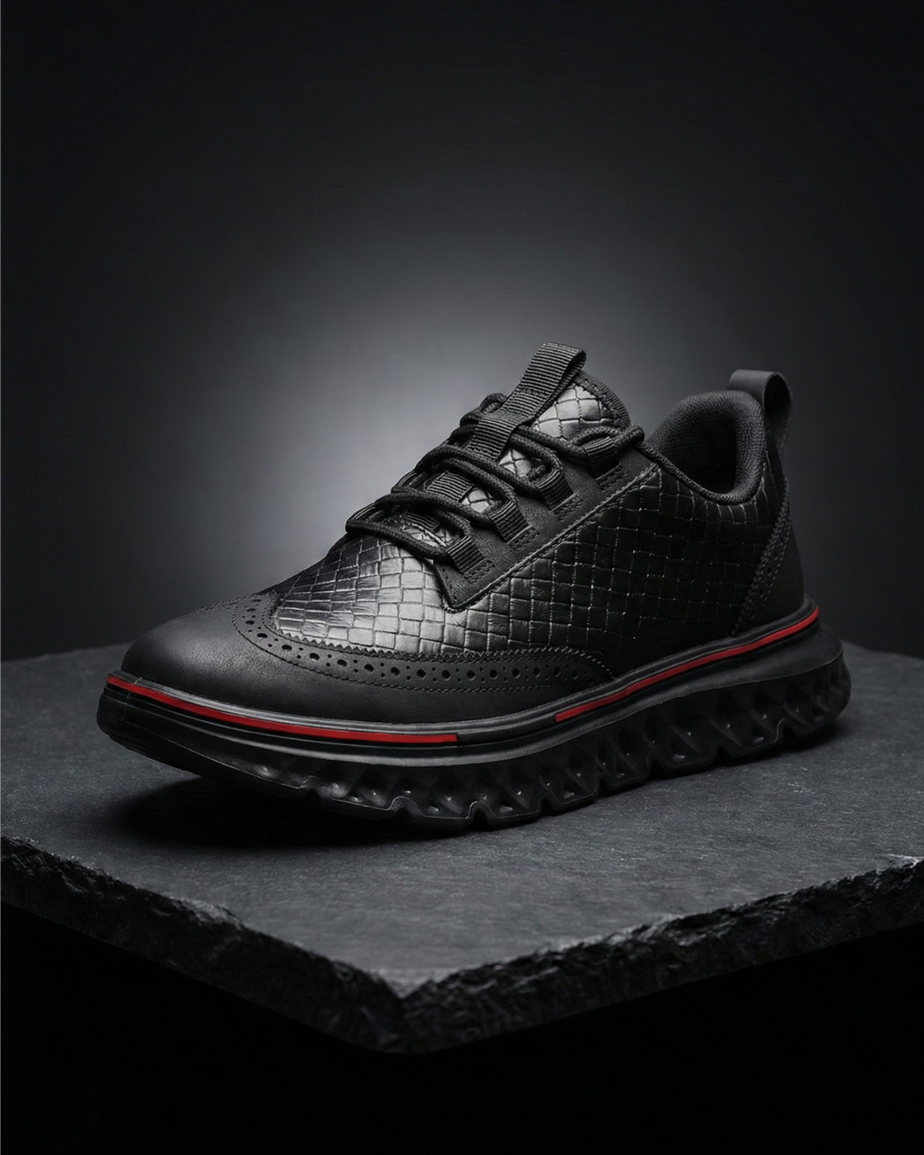 Woven Leather Dress Sneakers