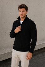 Cable Knit Half-Zip Jumper