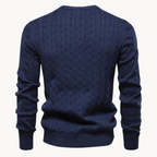 Soft Cotton Cable Knit Crew Jumper