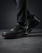 Woven Leather Dress Sneakers