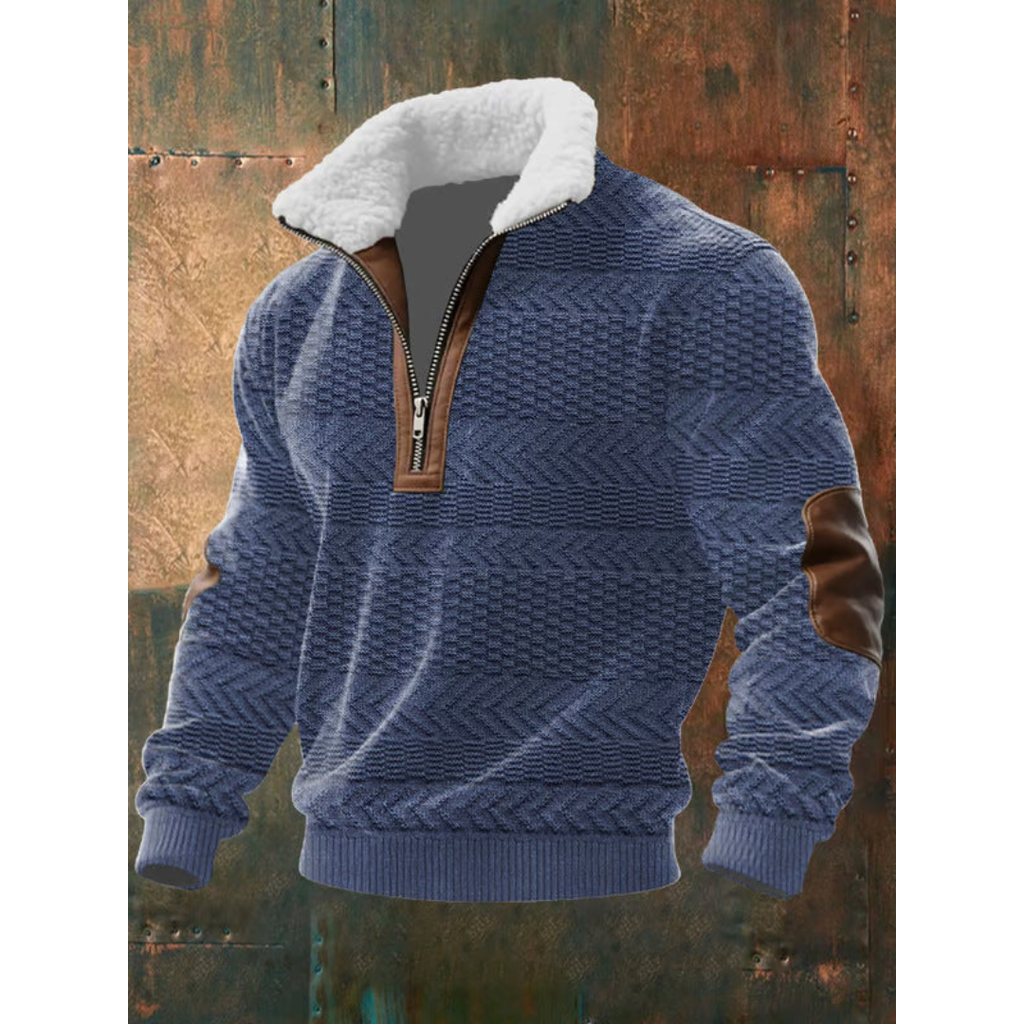 Fleece Stand-Collar Sweater