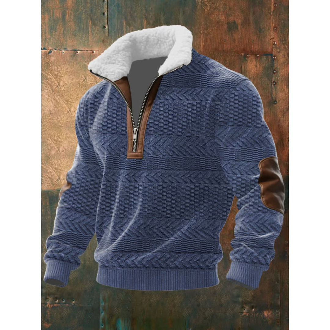 Fleece Stand-Collar Sweater