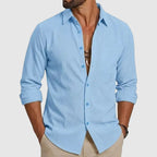 Long Sleeve Cotton Button-Up Shirt
