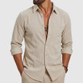 Long Sleeve Cotton Button-Up Shirt