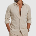 Long Sleeve Cotton Button-Up Shirt