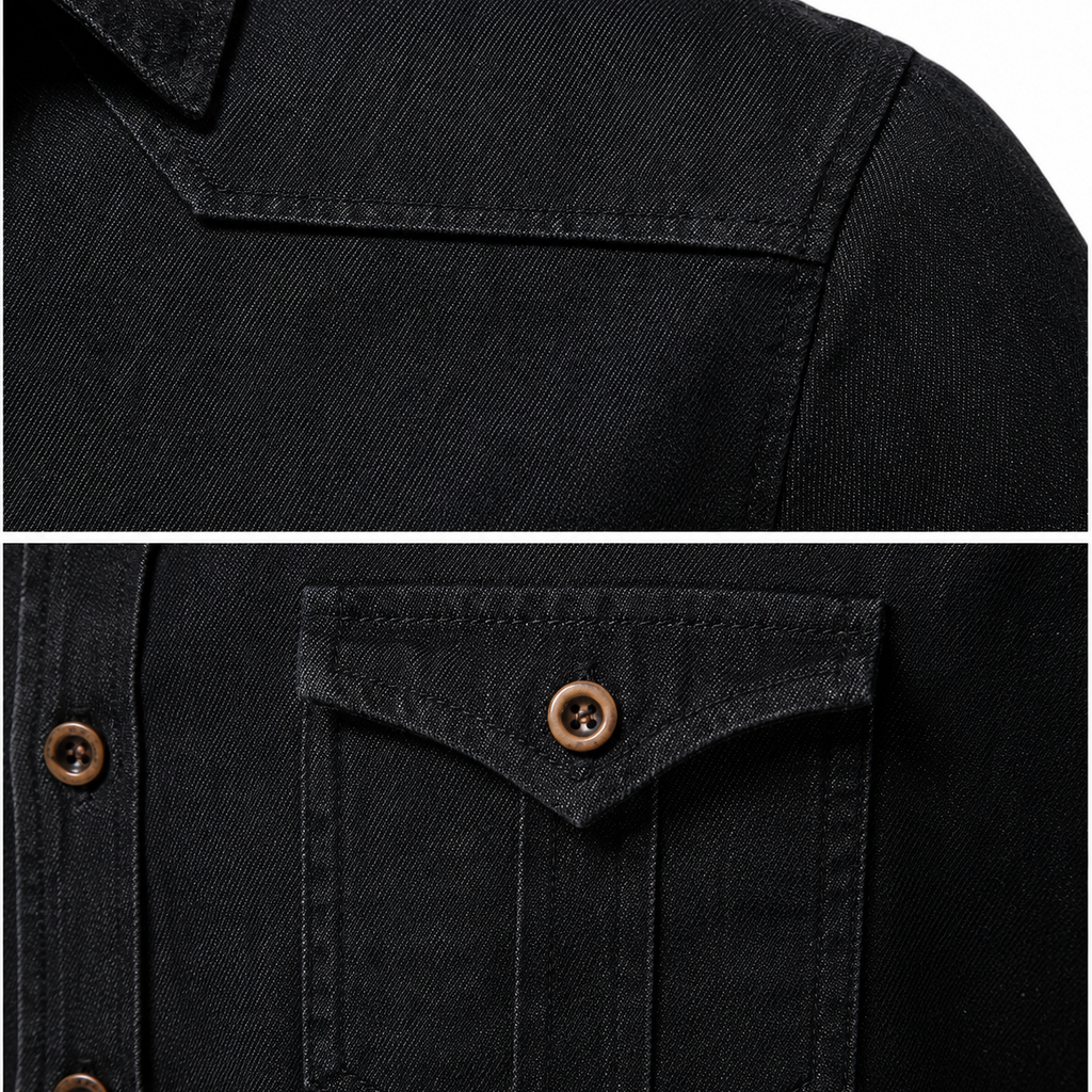 Tailored Cotton Denim Shirt