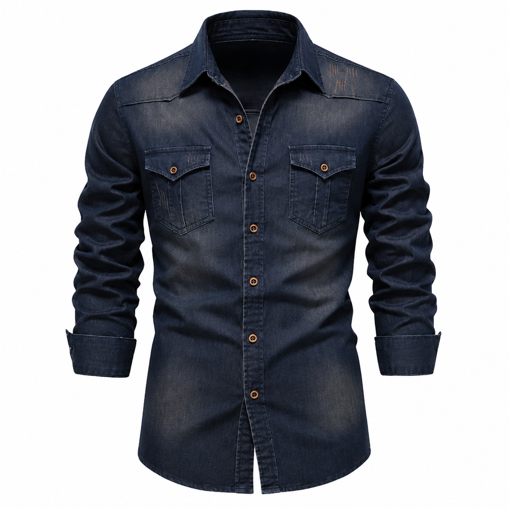 Tailored Cotton Denim Shirt