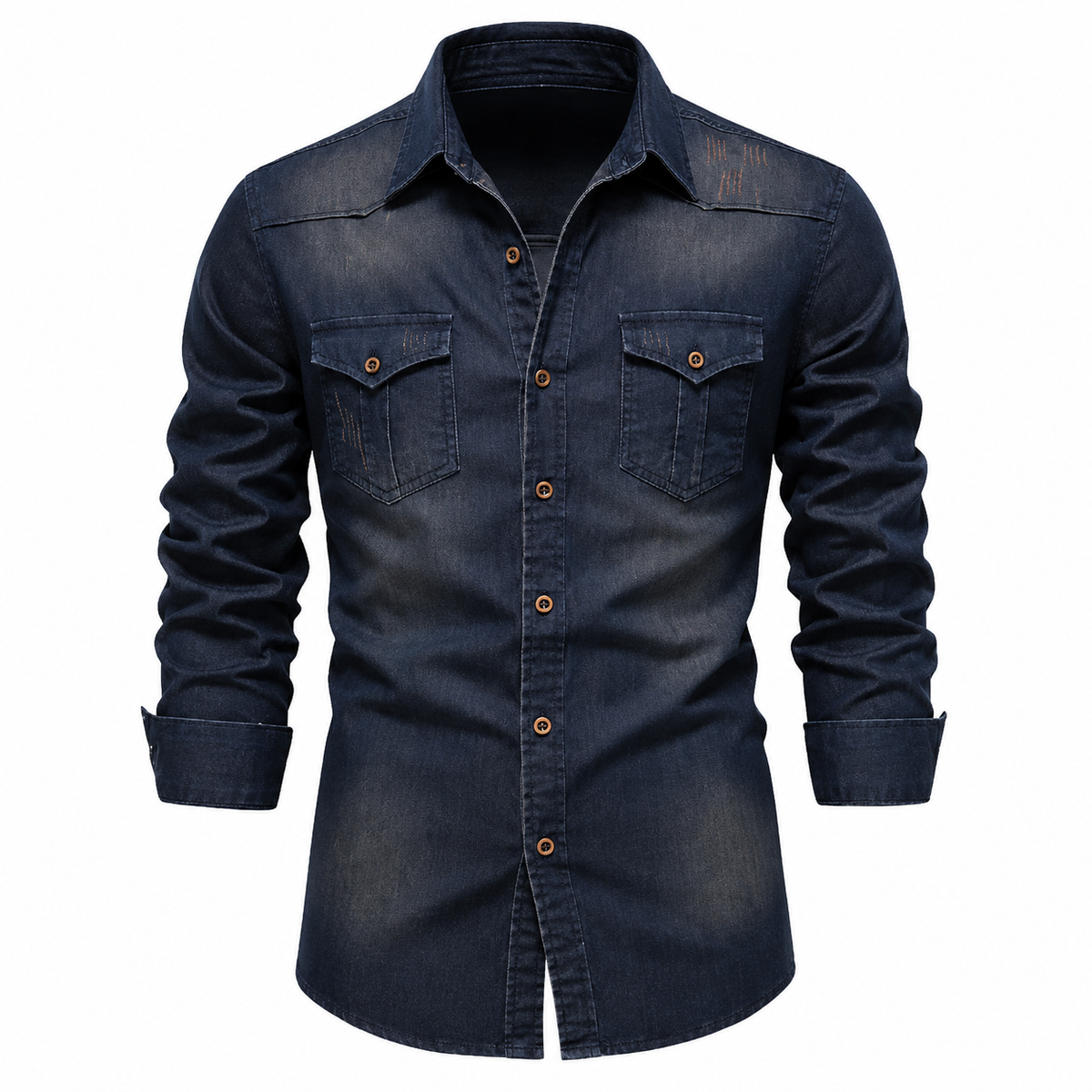 Tailored Cotton Denim Shirt