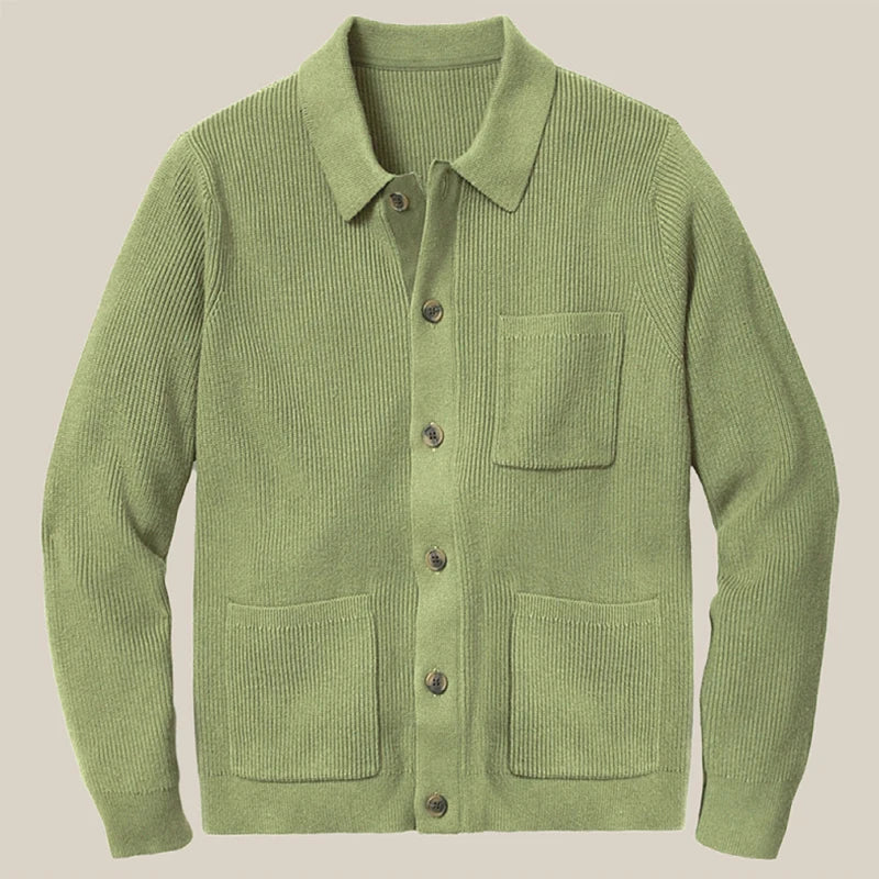 Olive Multi-Pocket Premium Wool Jacket