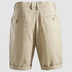 Pleated Lyocell Chino Shorts