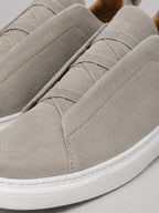 Suede Slip-On Sneakers – Men's Laceless Low-Top Shoes - Secranzo
