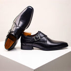 Italian Leather Buckle Dress Shoes