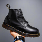 Ombre Leather Lace-Up Boots