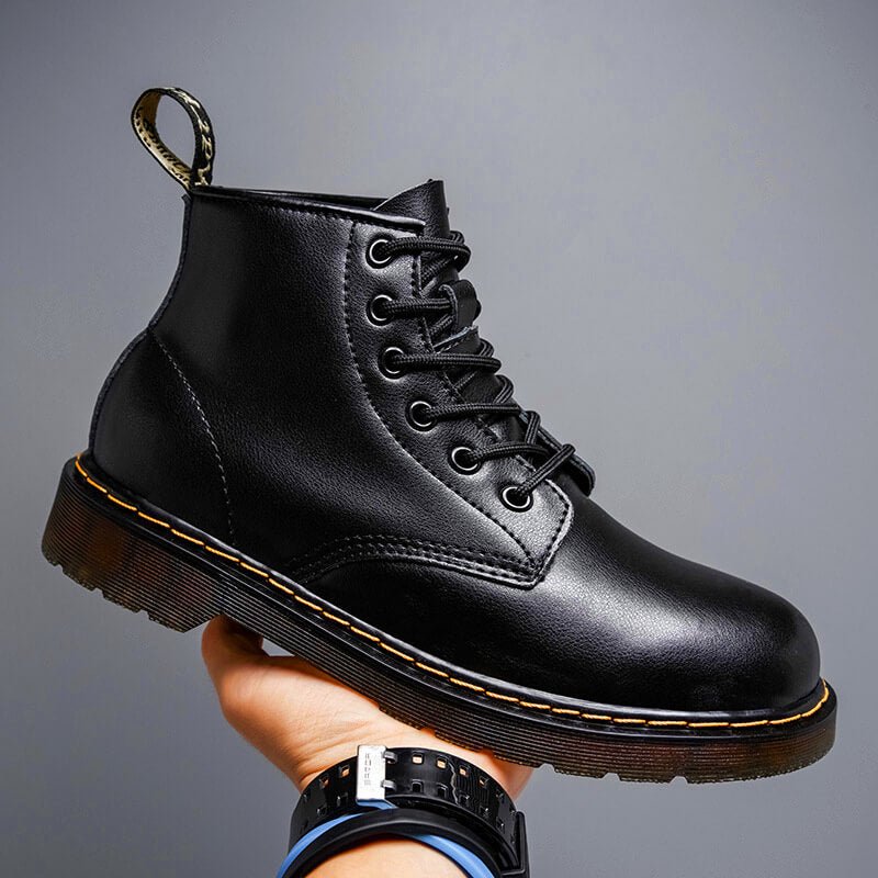 Ombre Leather Lace-Up Boots