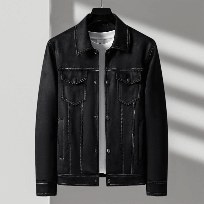 Tailored Retro Suede Jacket
