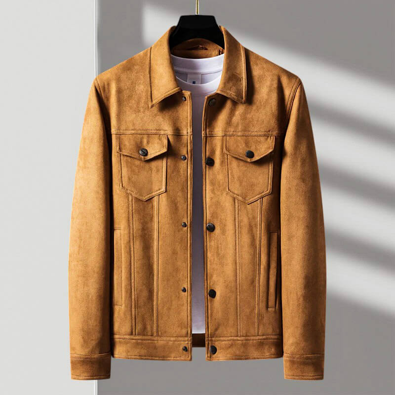 Tailored Retro Suede Jacket