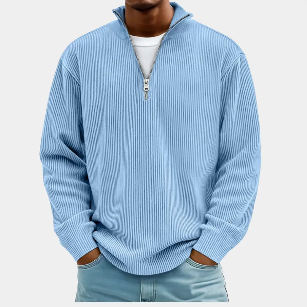Shape-Keeping Full-Zip Knit Jumper