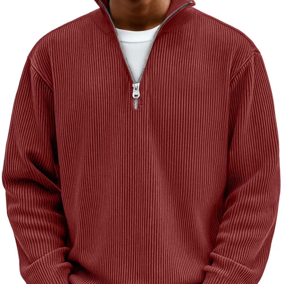 Shape-Keeping Full-Zip Knit Jumper