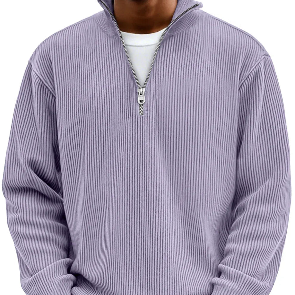 Shape-Keeping Full-Zip Knit Jumper